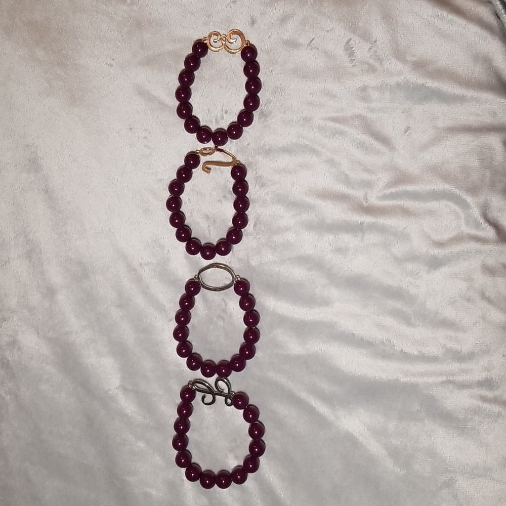 Purple Beaded Bracelets
